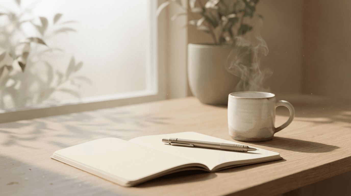 Notebook with handwritten content strategy notes